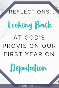 Reflections on our first year as missionary appointees 